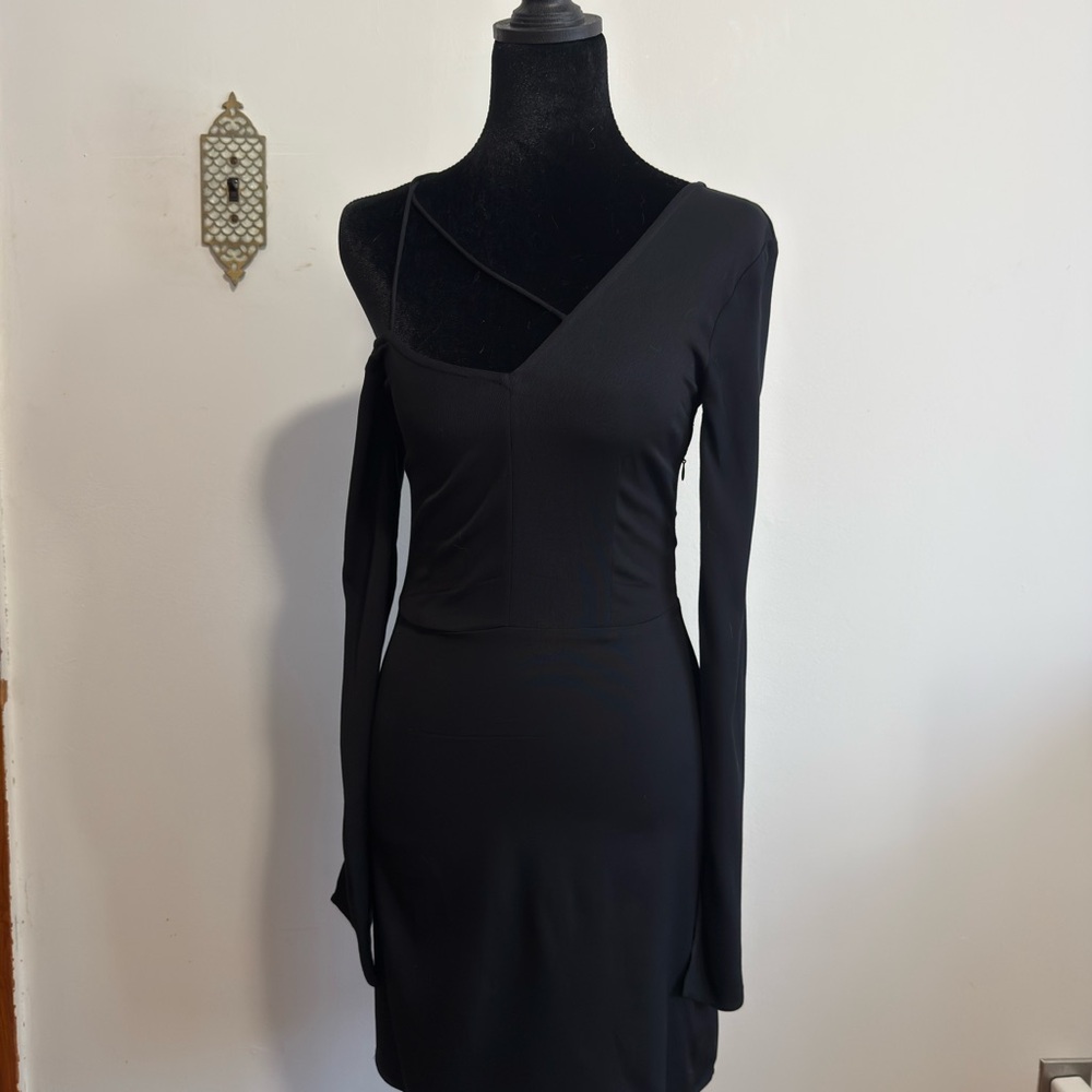 & Other Stories Black One-Shoulder Dress